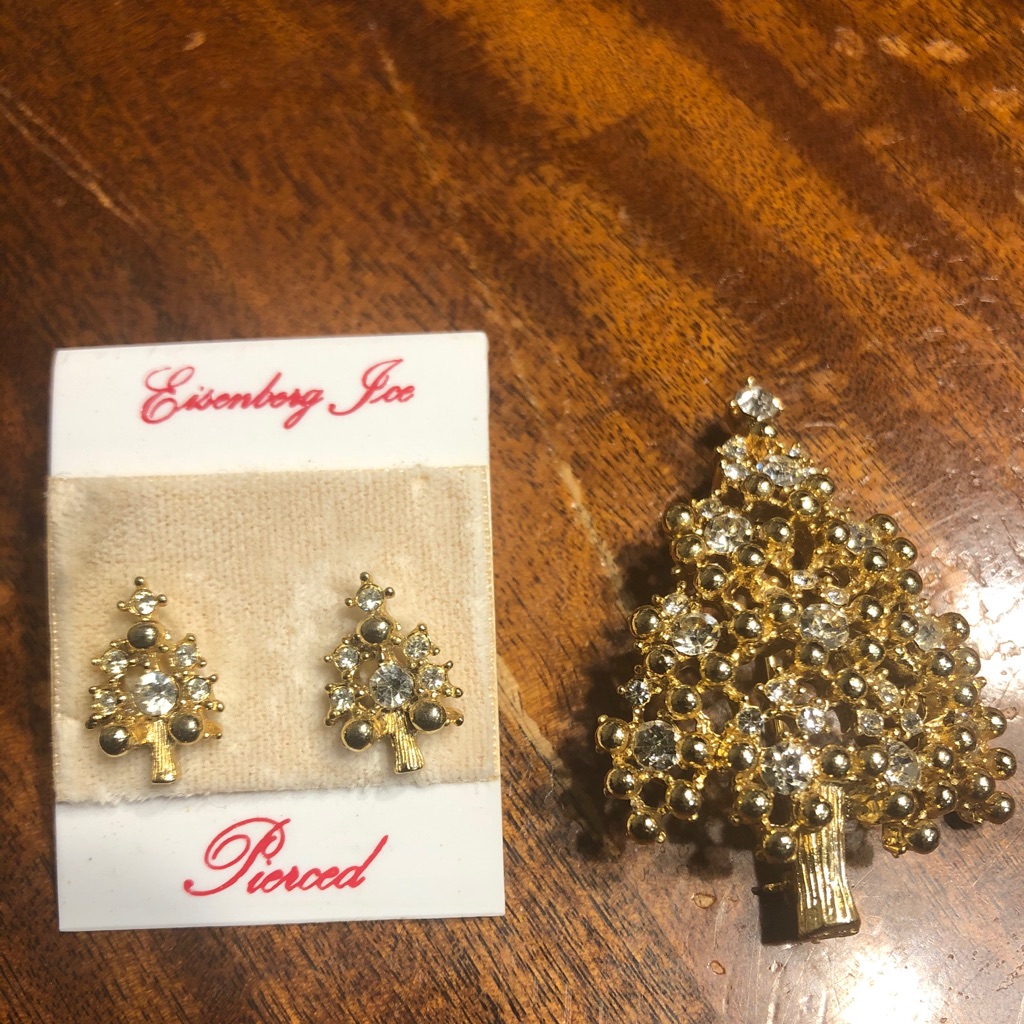 Eisenberg Ice Set Earrings & Brooch Original 70’s